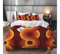 bedding - Duvet Cover Set,Fashion Pattern Style Geometric 70S Vintage Textures Backdrop Furniture Groovy Retro Sea,Hypoallergenic Microfibre Duvet Cover Set 78 x 78 with 2 Pillowcase 19.6 x 31.5 inch