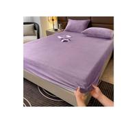 Bedding Emperor Milk Velvet Fitted Sheets Soft Breathable Warmth Deep Pocket Bottom Sheets Super King Shrinkage Fade Resistant Easy Care 1 Fitted Sheet Only (Color : #05, Size : Single-90 * 200cm)