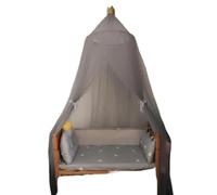 Bedding Hanging Kids Dome Bed Canopy Cotton Mosquito Net Bedcover Curtain for Reading Playing Home Decor(Grey)