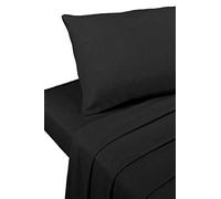 Bedding Heaven® 2' 6" Percale Fitted Sheet. Black. Ideal for Bunk Bed, Small Single and Caravan Bed.