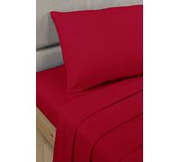 Bedding Heaven 2' 6" Percale Fitted Sheet. Red. Ideal for Bunk Bed, Small Single and Caravan Bed.