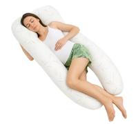 Bedding Home 9ft U Shaped Pregnancy Pillow with Removable Bamboo Cover, Hollow Fiber Body Pillow for Adults, Side Sleeper Maternity Pillow for Sleeping, Breastfeeding and Post-Surgery Recovery