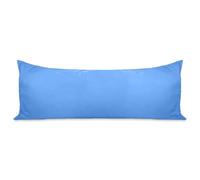 Bedding Home Hollow Fiber Small Double Bolster Pillow 4.6ft, Maternity Support Pregnancy Pillow for Women, Side Sleeper Body Pillows for Adults, Long Pillows Cuddle Cushion (Double - 4.6ft), Blue