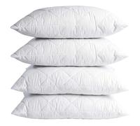 Bedding Home Luxury Hotel Quality Quilted Pillows 4 Pack, Hollow Fiber Filling Pillows 4 Pack Hotel Quality, Breathable Neck Support Orthopedic Pillow