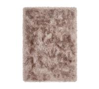 bedding mill Mink Shaggy Rug, 75mm Thickness with Anti-Shed Rug, Luxurious Modern Rug, Mink Plain Rug for Bedroom, Living Room, & Dining Room, Lounge or Hallway-120cm X 170cm