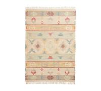 bedding mill MultiColoured Geometric Striped Kilim Modern Rug For Bedroom & Living Room-120cm X 170cm