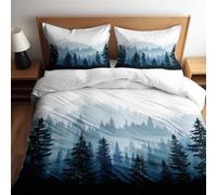 Bedding Mountains Sky Birds Cot-bed Duvet Cover Double Hypoallergenic Premium Brushed Microfiber Set Non Iron Luxury Urban Bedding Sets With Zipper Closure 120 × 150 White