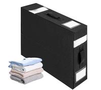 Bedding Organizer Storage Box, Linen Folding Box with Reinforced Handle and Sturdy Zipper for Comforters, Sheets, and Clothes, Foldable Design