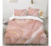 Bedding Quilt Cover Set with Pillow cases 220 cm x 260 cm Marble Gilded Soft Microfiber Bedding 3 Piece Bedding Set Duvet Cover fitted with 2 Pillowcases 50 x 75 cm