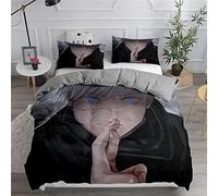 Bedding Set 135x200cm Multiple Sizes Jujutsu Kaisen Duvet Cover 52% Cotton Soft Comfortable Duvet Cover + 2 Pillowcase 80x80cm (200x200cm(Double),Style 02)