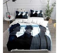 Bedding Set 135x200cm Multiple Sizes Jujutsu Kaisen Duvet Cover 52% Cotton Soft Comfortable Duvet Cover + 2 Pillowcase 80x80cm (200x200cm(Double),Style 09)