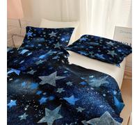 Bedding Set 3Pcs Black Soft Reversible Quilt Cover Bedroom Decor, Super King 260 X 220 Cm Duvet Setcelestial Bodies Fantasy Stars, Printed Down Bedding Comforters For All Seasons