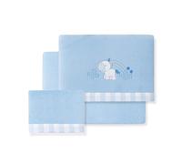 Bedding Set for Mini Crib Corallina Unicorn Cloud in Blue · Winter Sheets for Babies