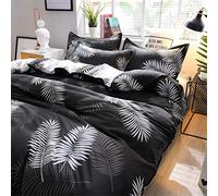 Bedding Set Leaves, Tropical Leaf Printing 4 Piece Microfiber Polyester Breathable Single Double King Size Bed