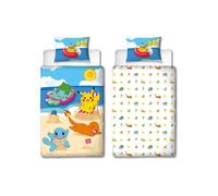 Bedding Set - POKEMON - Pikachu and Friends at the Beach - Microfiber - 1 duvet cover 140 x 200 cm + 1 pillowcase 63 x 63 cm