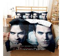 Bedding Set Vampire Diaries Duvet Cover Set for Boys Girls Junior/Cot Bed Reversible Lovely Colorful Comforter Cover (135x200cm(Single),TVD 02)