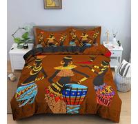 Bedding Sets Single African style Bedding Sets Single Koala Duvet Cover 200x200cm with Zipper Closure, Hypoallergenic Quilt Cover with 2 Pillowcase for Boys Kids Girls