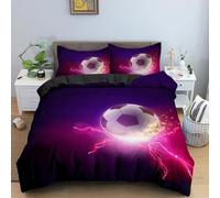 Bedding Sets Single Football Bedding Sets Single Koala Duvet Cover 200x200cm with Zipper Closure, Hypoallergenic Quilt Cover with 2 Pillowcase for Boys Kids Girls