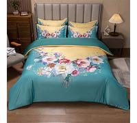 Bedding Skin Friendly Fabric Printing Bed Twin King Duvet Cover Bedclothes Set (Color E, Size (B 2.0m 4 pcs)
