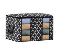 Bedding Storage Bag Box Container | Closet Blanket Comforter Storage Bag with Handle | Breathable Garment Fabric Bedding Blanket Comforter with Sturdy Zip and Handle