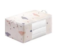 Bedding Storage Bag With Handles: Heavy Zipper Organizer For Clothes, Sheets, Comforters And Pillows, Lightweight And Foldable | For Wardrobe, Bed Storage