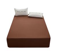Bedding TwinXL Size Fitted Sheet Only-TwinXL Size Deep Pocket Bottom Fitted Sheet Fits 15inches Bed Matress Sheet Soft and Microfiber Easy Care-Brown
