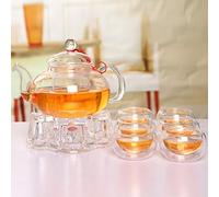 Beddingleer Stylish and Useful Heat-Resistant Clear Glass teapot with Large Capacity (2)