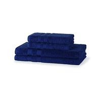Beddings Direct - (4 Pieces) 2 Hand Towels, 2 Bath Towels Premium - 100% Combed Ring-Spun Cotton, Ultra Soft and Highly Absorbent, 500 GSM Thick Hotel & Spa Quality Bale Set. (Navy Blue)