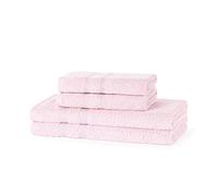 Beddings Direct - (4 Pieces) 2 Hand Towels, 2 Bath Towels Premium - 100% Combed Ring-Spun Cotton, Ultra Soft and Highly Absorbent, 500 GSM Thick Hotel & Spa Quality Bale Set. (Pink)