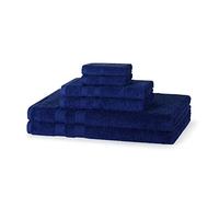 Beddings Direct 6 Piece Towels Set | 2 Bath Sheets 2 Hand Towels 2 Face Flannels | 100% Egyptian Cotton Soft & Absorbent Towels for Bathroom, Kitchen, Hotel & Spa (Navy Blue)
