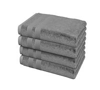 Beddings Direct Bath Towel Set of 4 | 70 X 120 Cm Ring Spun Combed Bath Sheets | Soft & Absorbent Bathroom Towels | 100% Cotton Bathroom Linen | Large Bath Towels for Adults
