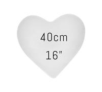 Beddings Direct Heart Cushion | 1 PCS Heart Shaped Cushions 40 cm (16") | Microfibre Cushion Inserts | Back Support Pillow | Continental Hotel White Bedding Sofa Cushions | Seat Cushion