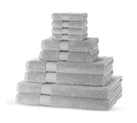 Beddings Direct Luxury 10pc Bale Set - 4 Face Cloths, 2 Hand Towels, 2 Bath Towels, 2 Bath Sheets 700GSM 100% Cotton Bathroom Linen Highly Absorbent Super Soft Quick-Dry Hotel Quality Set (Cream)