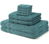 Beddings Direct Towels | Towel Set of 8 Pcs | 2 Bath 2 Hand 4 Face | Bath Towels | Bathroom Towels | 100% Egyptian Cotton Towels | Bath Towel Set | Hand Towels for Kitchen (King Fisher)