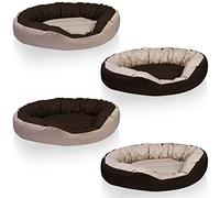 BedDog 4-in-1 Sunny XL Up to XXXL Dog Bed, 13 Colours to Choice, Cushion, Sofa, Dog Basket, Beige/Brown XL