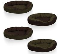 BedDog 4-in-1 Sunny XL Up to XXXL Dog Bed, 13 Colours to Choice, Cushion, Sofa, Dog Basket, Brown/Green XL