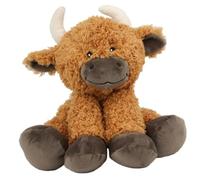 Beddy Buddies - Highland Cow Microwavable Soft Toy - Heated Comforting Companion with Removable English Flaxseed Heat Bag, Warm Cuddly Bedtime - The Wheat Bag Company