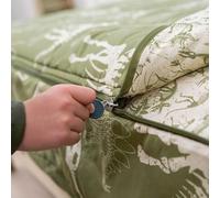 Beddy's Dinosaurs T-rex Theme Boys Durable Zipper Bedding for Kids, Bed in a Bag, Green Sheets and Comforter with Dino Fossils, Includes Pillowcase and Pillow Sham, Easy to Make and Wash