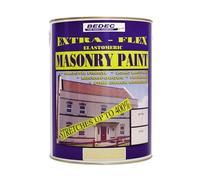 Bedec BEDE2MB0556/46 Extra-Flex Elastomeric Water-Based Quick Drying Smooth Masonry Paint Portland Stone 5 Litres