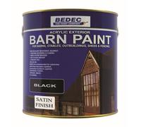 Bedec Exterior Barn Paint 2.5ltr, Black Satin