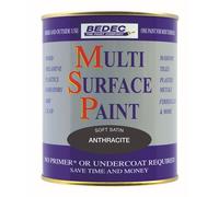Bedec Interior & Exterior Multi Surface Paint 750ml Soft Satin Anthracite