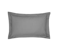 Bedeck of Belfast Fine Linens 300 Thread Count Egyptian Cotton Oxford Pillowcase, Charcoal