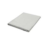 Bedeck of Belfast Fine Linens 400 Thread Count Sateen Plain Dye Double Flat Sheet, Silver