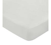 Bedeck of Belfast Fine Linens 400 Thread Count Sateen Plain Dye Kingsize Fitted Sheet, Silver