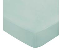 Bedeck of Belfast Fine Linens 400 Thread Count Sateen Plain Dye Super Kingsize Fitted Sheet, Celadon