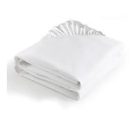 Bedecor Double Mattress Protector, Waterproof Flannel Mattress Cover Extra Soft Anti Allergenic - 135x190cm White