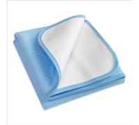 Bedecor Large Kylie Sheets Double Bed 86x132cm - Heavy Absorbency Washable Bed Pads for Incontinence Adults & Elderly - Waterproof Mattress Protector Sheet - Blue