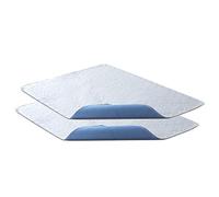 Bedecor Pack of 2 Kylie Sheets 86x132cm, Washable Bed Pad Protector, Waterproof Bed Wetting Mats, Kylie Bed Protectors, Blue