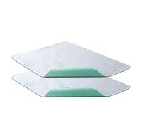 Bedecor Pack of 2 Kylie Sheets 86x132cm, Washable Bed Pad Protector, Waterproof Bed Wetting Mats, Kylie Bed Protectors, Green