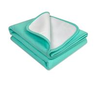 Bedecor Washable Kylie Sheets Single Bed 70x90cm - Incontinence Bed Pads for Potty Training, Kids & Puppy - Waterproof Mat Protector for Wheelchair & Sofa - Green